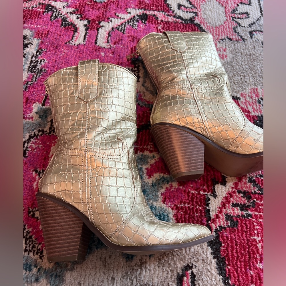 Gold Booties - Picture 2 of 6
